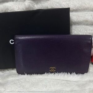 Chanel Purple Long wallet